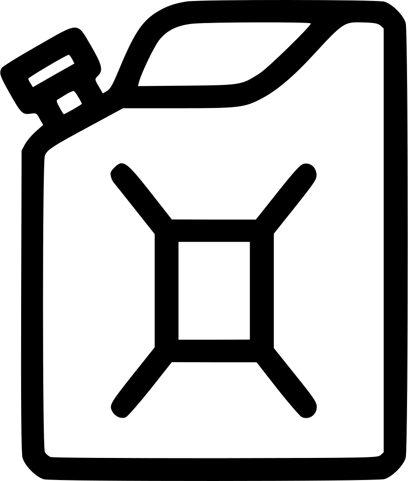 Fuel Can Gas Gasoline Comments - Gas Can Svg (830x980), Png Download