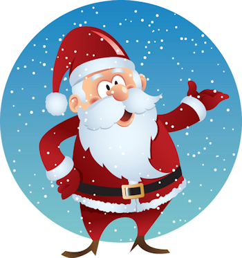 Real Santa Claus North Pole Why Santa Tracking Is Better - Santa Claus In A Circle (350x373), Png Download