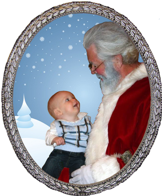 Santa Mike, A Real-bearded Santa, Has Been Delighting - Baby (332x400), Png Download