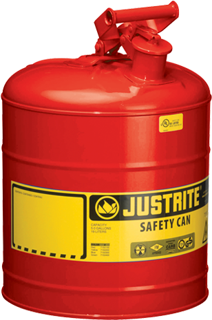 Justrite 2 Gal. Type 1 Steel Safety Can 7120100 (500x500), Png Download