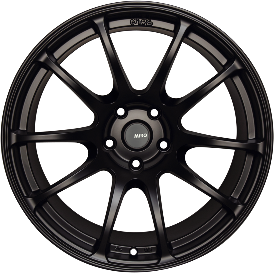 A Picture Of Miro Type 563 In Matte Black Finish Series - 18 Inch Black Vw Rims (1094x1051), Png Download