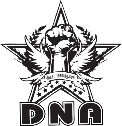 Dna Logo Dark - Revolution Fist (418x432), Png Download