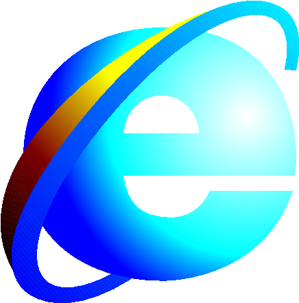 Visio Stencil Internet Explorer - Internet Explorer Logo Gif (437x443), Png Download