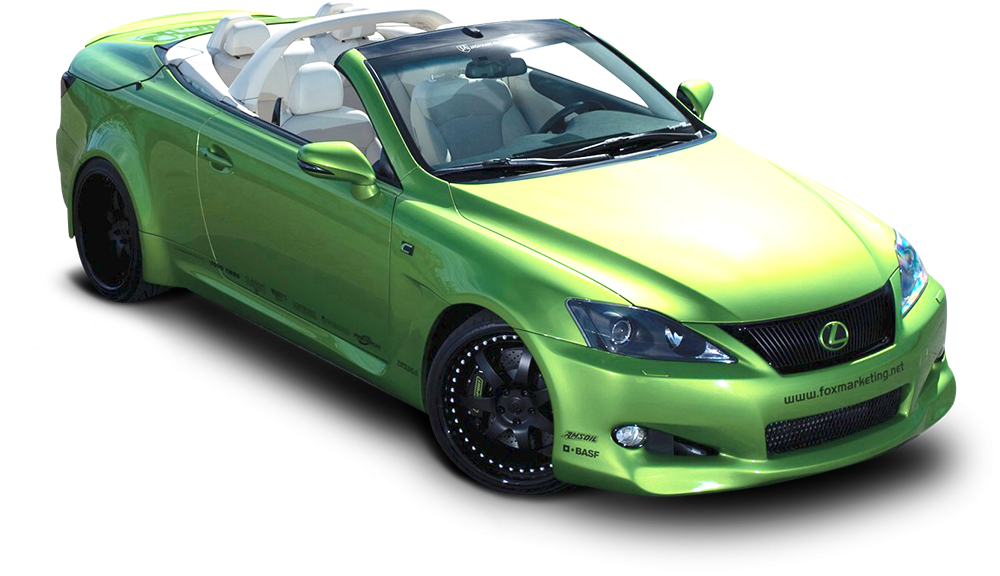 Lexus Is 350c Car Png Image - Green Lexus (500x306), Png Download