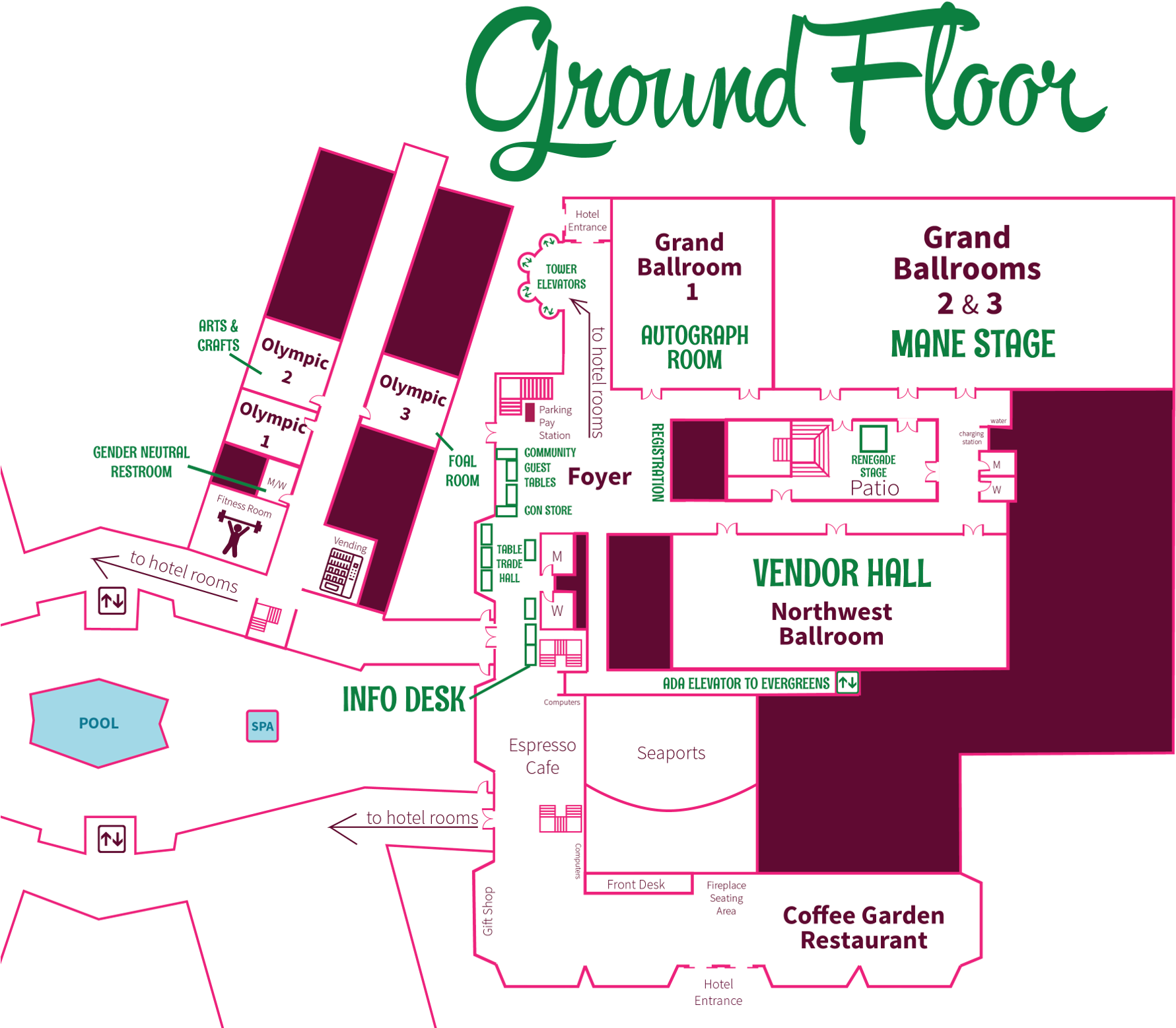 Hotel Map - Floor Plan (2000x1645), Png Download