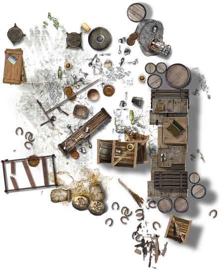 Storage Room Mess By Hero339 On Deviantart Dungeon - Dundjinni Pantry (582x651), Png Download