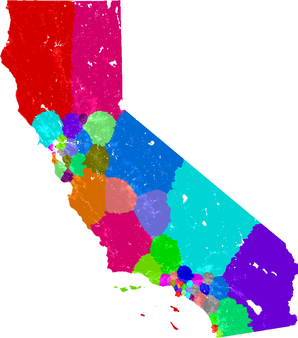 Impartial Automatic Redistricting - California (955x1080), Png Download