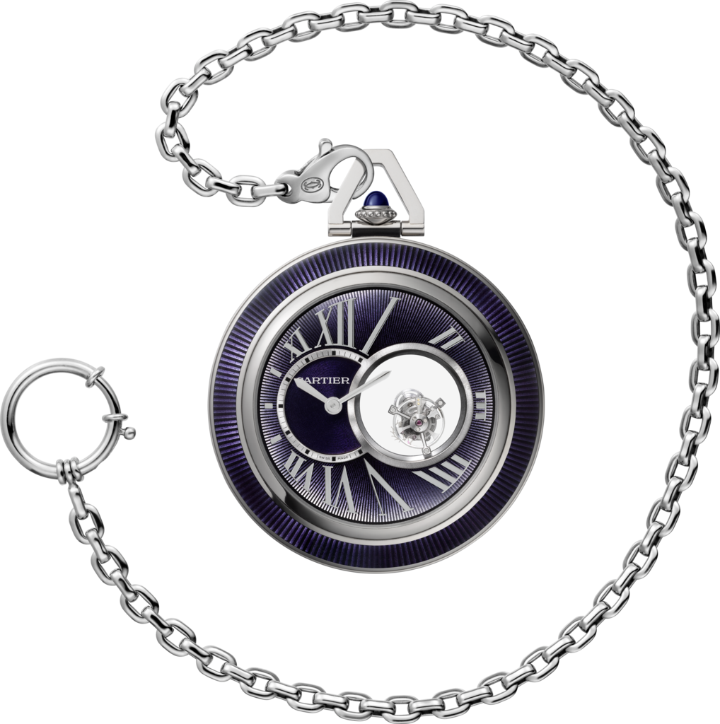 Cartier Cartier Mysterious Double Tourbillon Pocket - Chain (1018x1024), Png Download