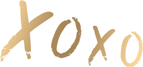 Xoxo Transparent Image - Gold Xoxo Png (507x244), Png Download