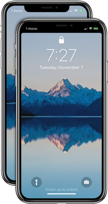 Iphone X Notch Remover App - Iphone X Lock Screens (383x680), Png Download
