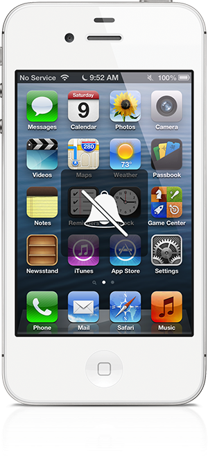Adds A Mute Icon On The Status Bar - Iphone Silent Mode Screen (300x656), Png Download