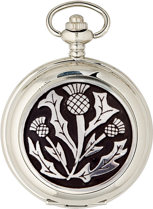 Thistle Mechanical Pocket Watch - Celtic Pocket Watch Sgian Dubh (800x800), Png Download