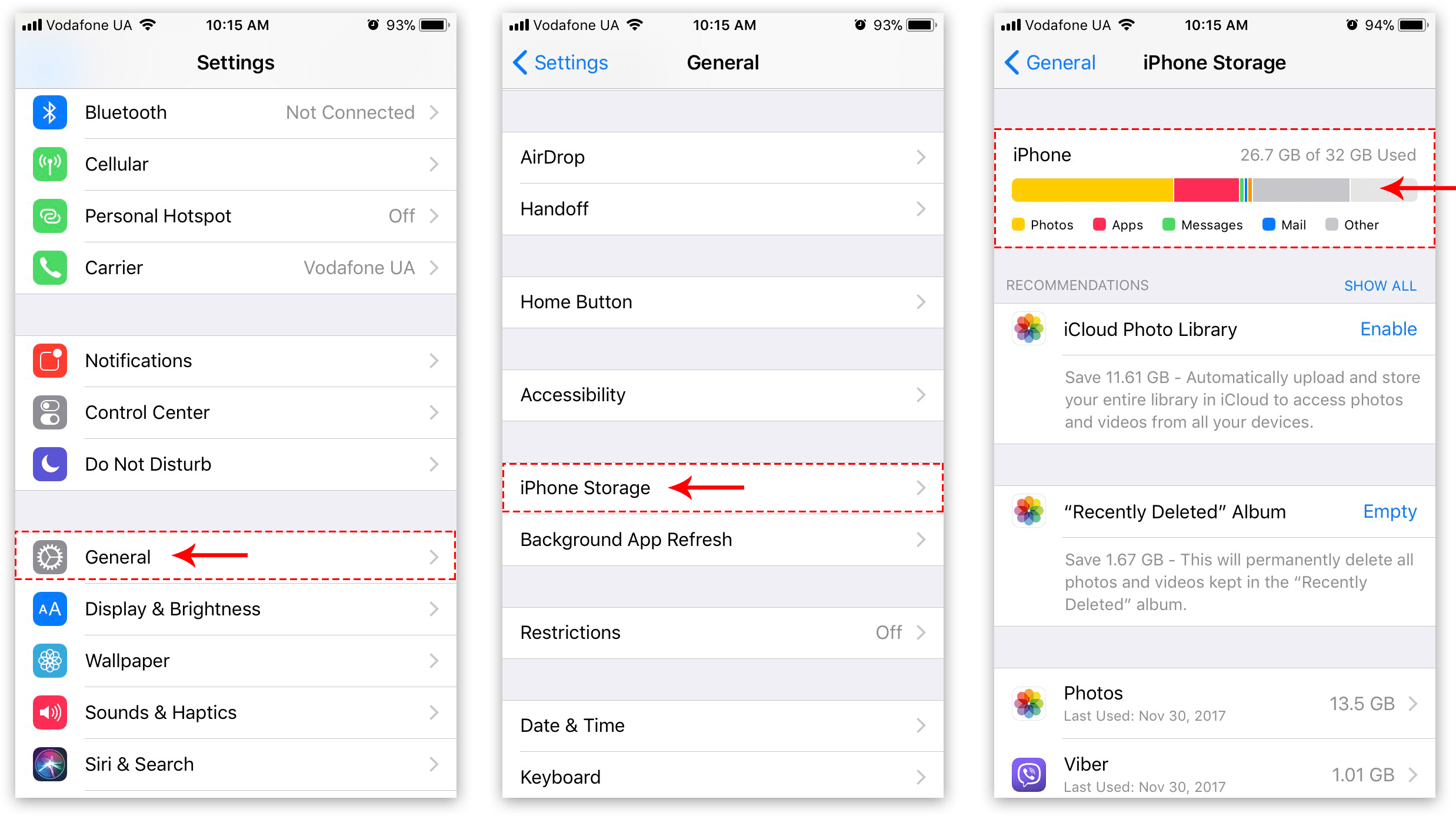 You Can Also View Your Iphone Or Ipad Storage Usage - Connect Hp Deskjet 3635 To Wifi (2543x1436), Png Download