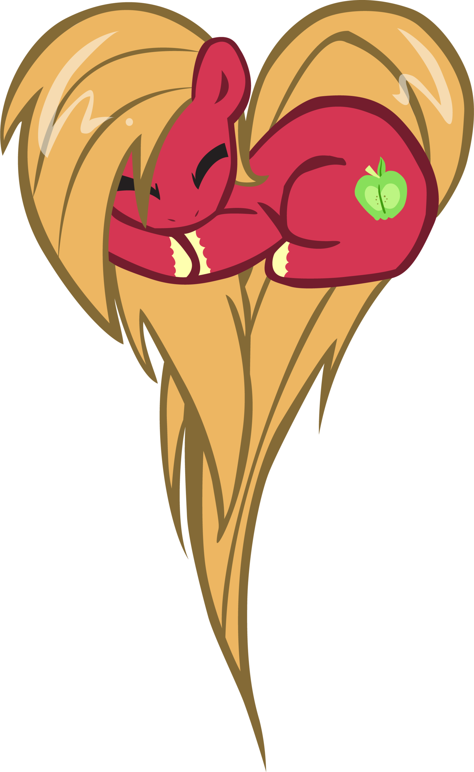 Big Mac Heart Pony By Pyrestriker - Mlp Big Macintosh Heart (1600x2602), Png Download