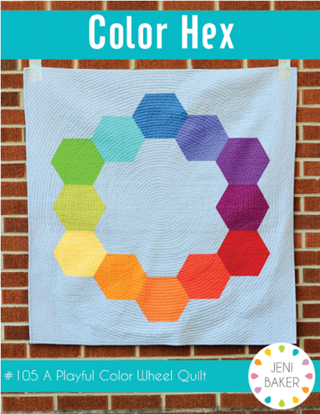 Color Hex Baby Quilt Kit By Jeni Baker Kit - Color Hex Quilt Pattern Download (600x600), Png Download