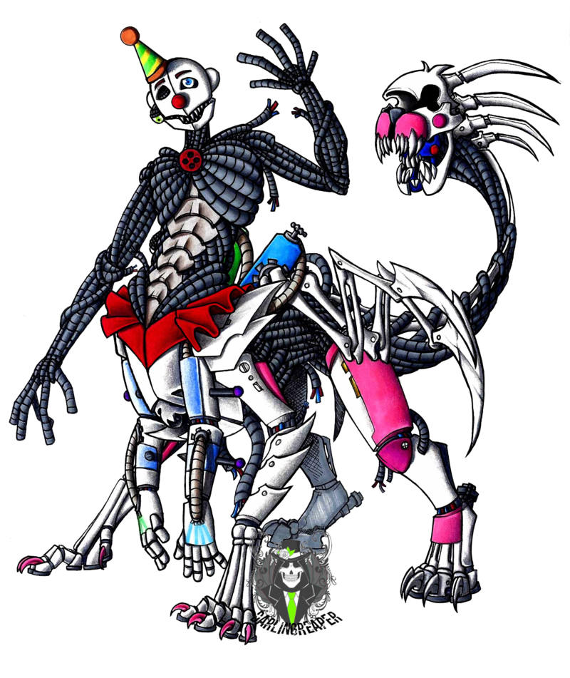 Clip Stock Fnaf By Deathrage On Deviantart - Naked Ennard Fnaf (800x951), Png Download