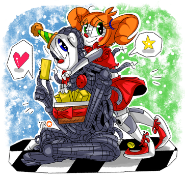 Ennard X Baby By Ifuntimeroxanne - Funtime Roxanne Ennard (363x350), Png Download