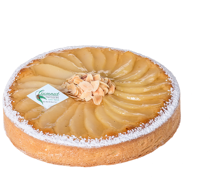 Pear & Almond Flan - Gumnut Patisserie (1000x740), Png Download