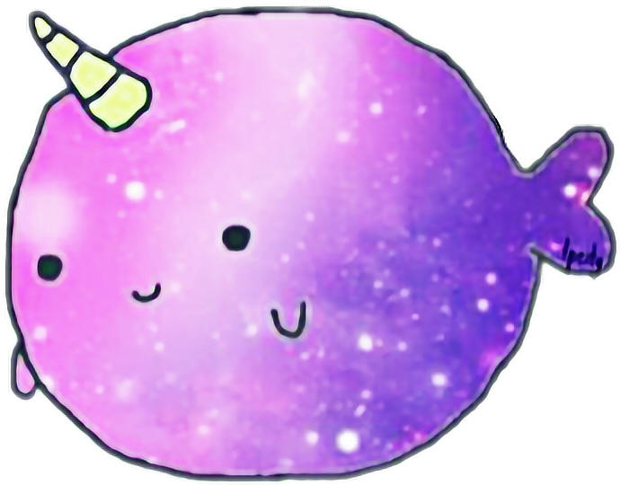 Kawaii Transparent Narwhal - Cute Kawaii Narwhal (690x540), Png Download