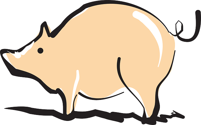 Barn, Farm, Pig, Art, Shiny, Animal - Shiny Pig (640x398), Png Download