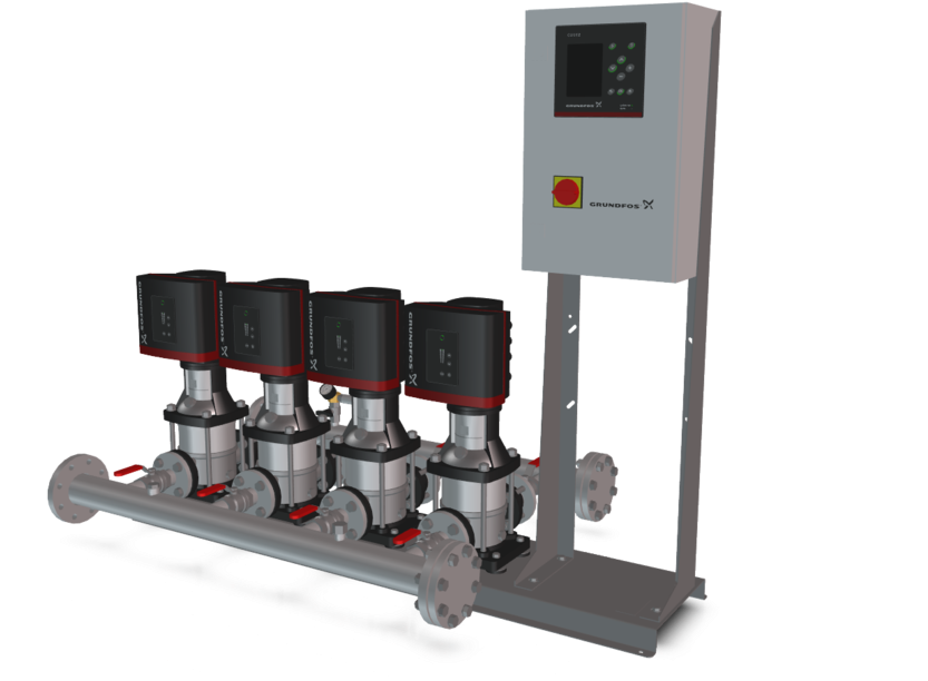 Grundfos Pump System - Machine (863x640), Png Download