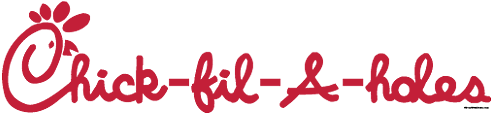 Lgbt Chick Fil A Holes Design - Chick Fil A Logo Clipart (500x311), Png Download