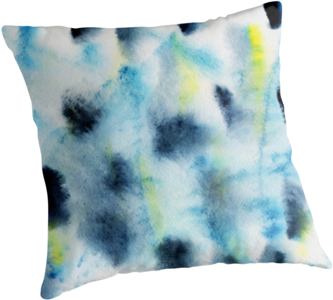 Watercolor Abstract Spots In The Scandinavian Style - Cushion (875x875), Png Download