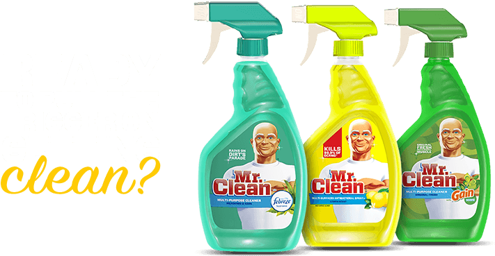 Multi-purpose Sprays - Mr. Clean With Gain - Spray- 32 Oz (940x420), Png Download