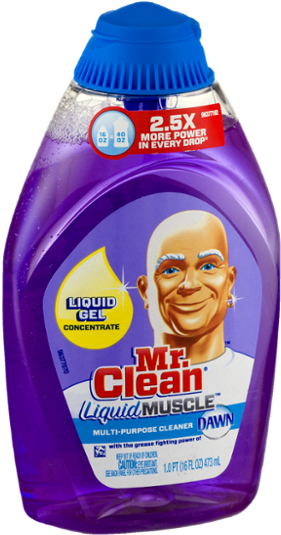 Mr Clean Liquid Muscle Cleaner, Multi-purpose, Liquid (600x600), Png Download