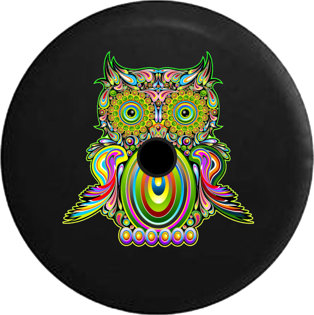 Jeep Wrangler Jl Backup Camera Day Island Gecko Lizard - Owl Psychedelic Art Design Canvas Print - Small (1024x1026), Png Download