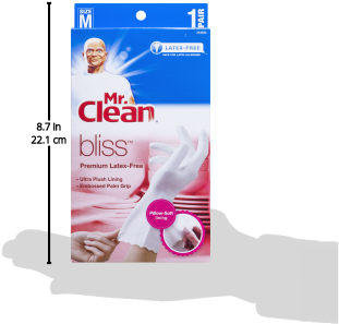 Medium Mr - Mr. Clean Bliss Premium Latex-free Gloves, Large, 2 (400x400), Png Download