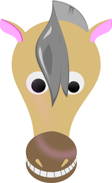 Kuda Clip Art - Cartoon Horse Face (366x598), Png Download