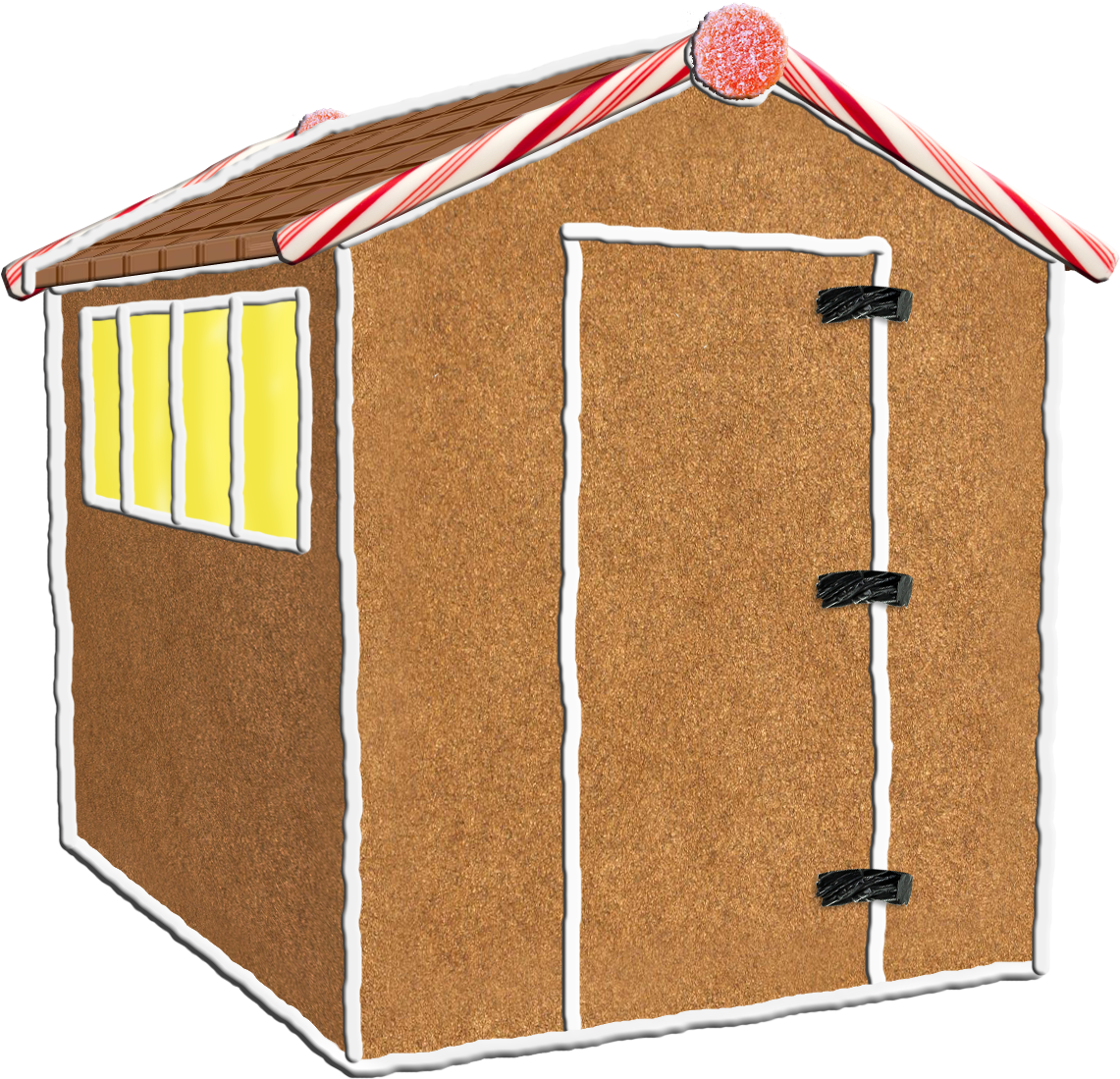 Gingerbread House - Shed (1200x1200), Png Download