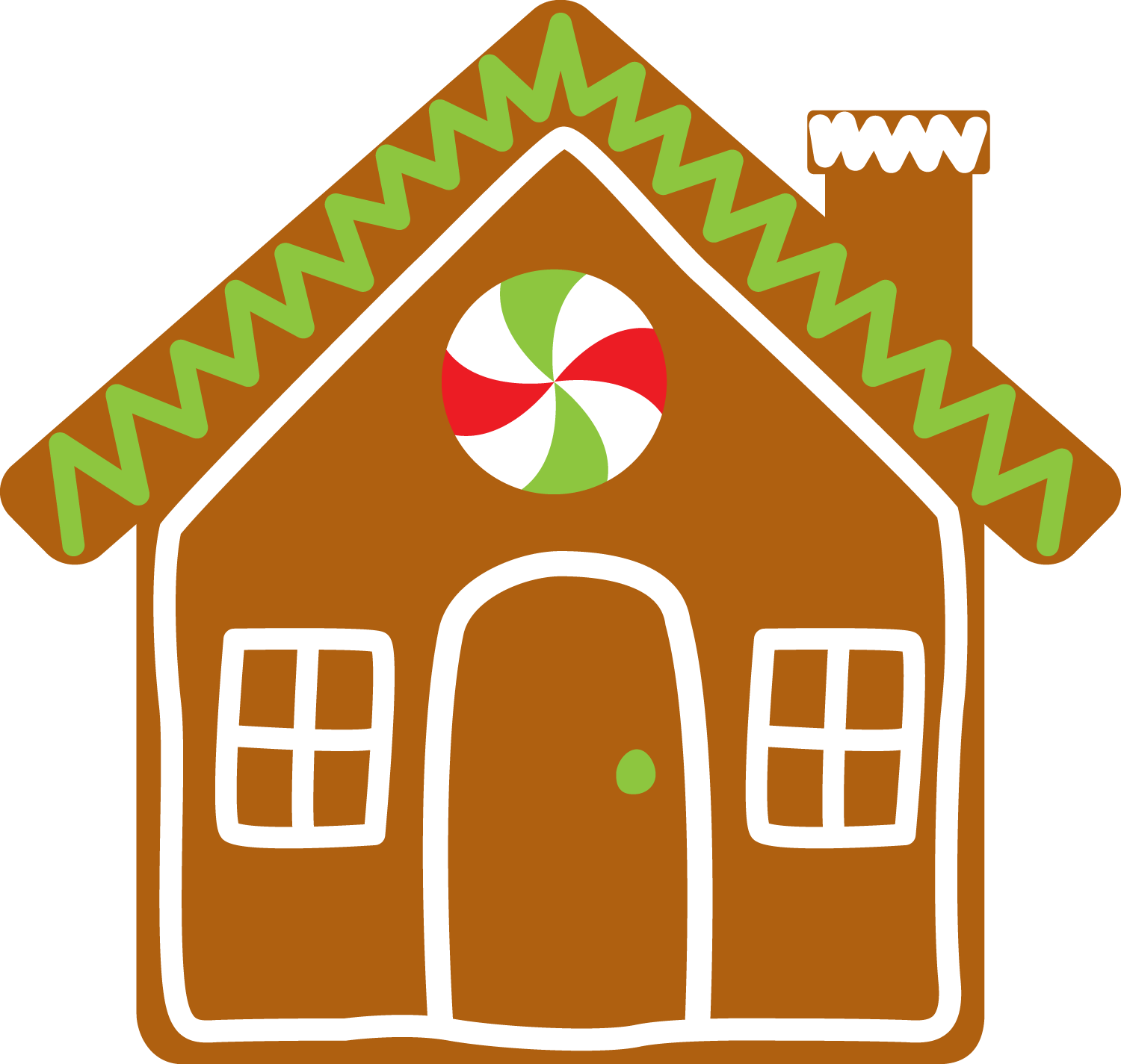 Lovely - Gingerbread House Clipart (900x855), Png Download
