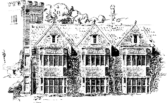 Clipart Library Library Luxury Country Hotel Restaurant - Drawing Of Old English Manor (555x342), Png Download