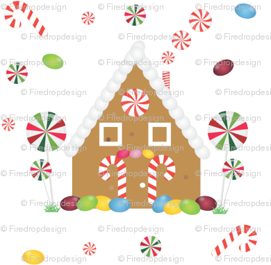 Gingerbread House Candy - Candy (400x400), Png Download