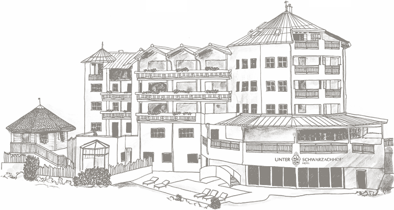Skizze Hotel Unterschwarzachhof In Saalbach Hinterglemm - Hotel Skizze (772x412), Png Download