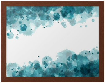 Póster Com Moldura Blue Green Watercolor Background - Watercolor Painting (400x400), Png Download