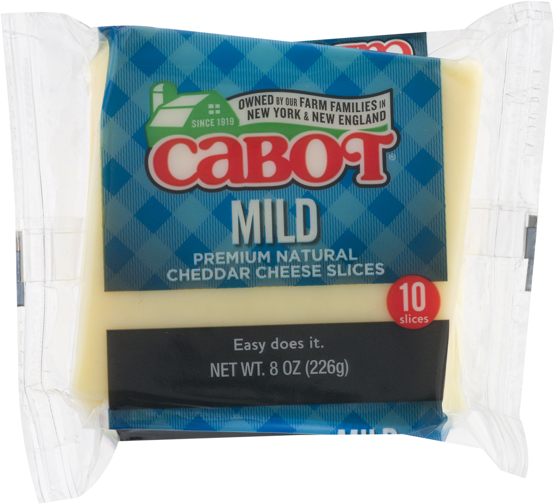 Cabot Vermont Sharp Cheddar Cheese - 8 Oz Block (1800x1800), Png Download