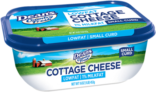 Dean's 1% Small Curd Cottage Cheese (547x900), Png Download