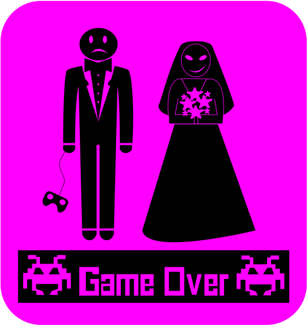 How To Set Use Game Over Boda Clipart (636x900), Png Download
