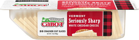 Seriously Sharp Cheddar Cracker Cuts - Cabot Creamery (500x500), Png Download
