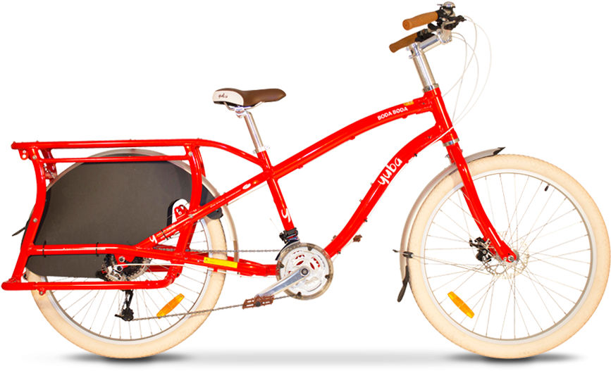 Loading Zoom - Yuba Boda Boda V3 Step-through Cargo Bike (960x640), Png Download