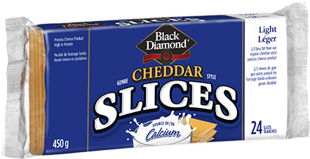 Fat Free Cheddar Slices Swiss Slices Light Cheddar - Black Diamond Cheddar Style Cheese Original Slices (500x266), Png Download
