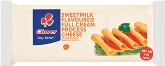Processed Cheese Slices Sweetmilk - Clover Processed Cheese Cheddar 810g (340x450), Png Download