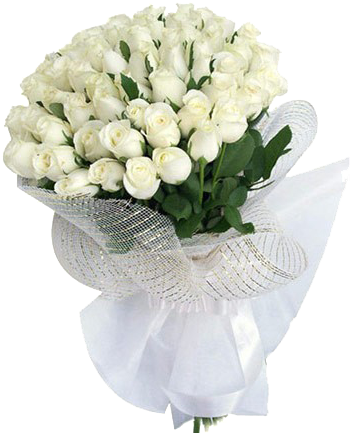 Boda Clásico - Bunch Of White Roses (500x500), Png Download