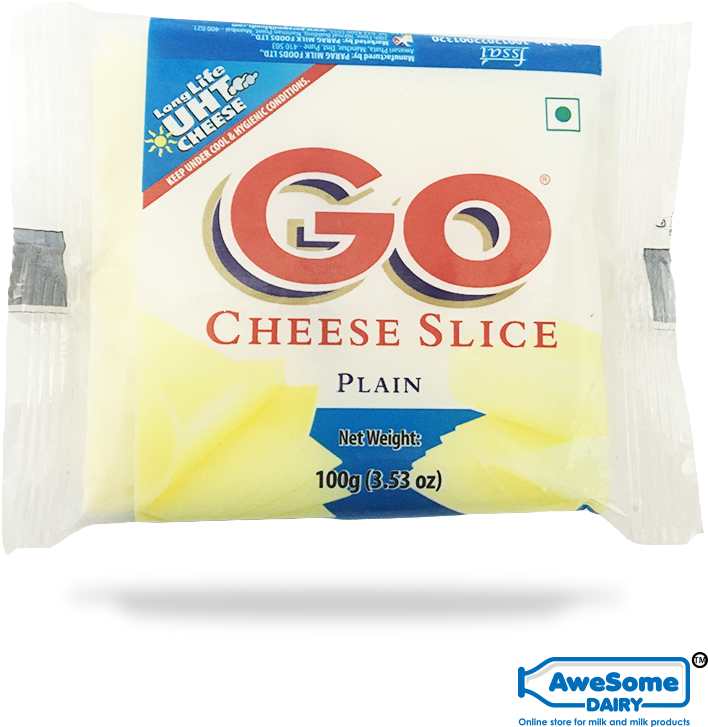 Go Plain Cheese 100gm Online On Awesome Dairy - Go Cheese Slice Price In India (800x800), Png Download