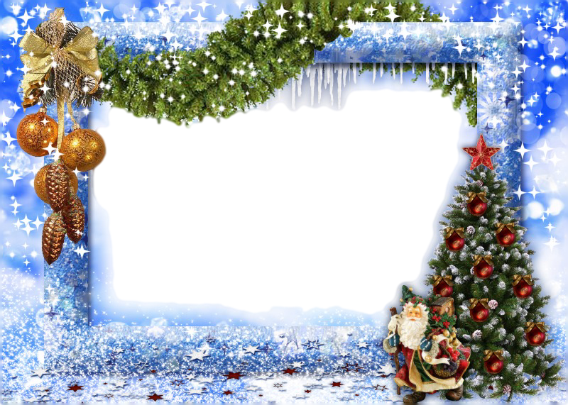Molduras Com Fundo Transparente - Christmas Photo Frame Png (800x571), Png Download