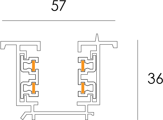 Track Rec Is A Recessed 240v Three Circuit Track Available - Diagram (1122x1063), Png Download