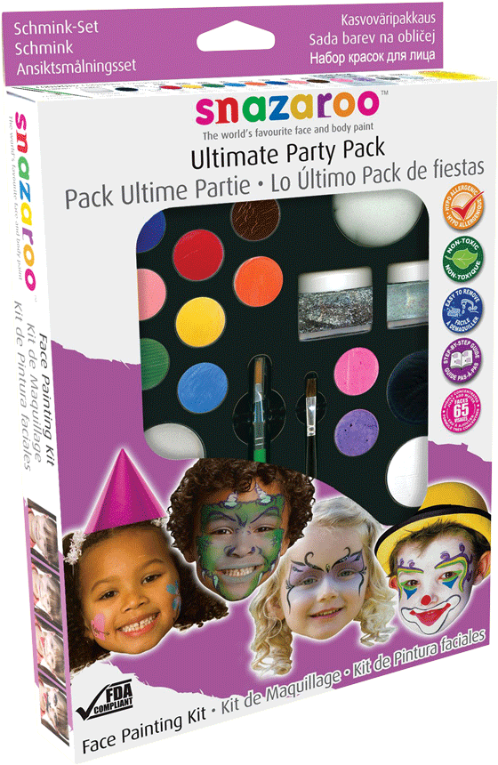 Snazaroo Face Painting Ultimate Party Pack - Snazaroo Ultimate Party Pack Face Paint, Glitter (603x900), Png Download